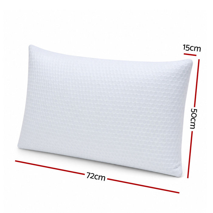 ROOMSENSE Cooling Memory Foam Pillow 2 Pack, Anti-Flattening Bed Pillows for Hot Sleepers, Adjustable Shredded Gel Side Sleeper Pillow for Neck Support, Washable Cover, 72x50x15cm