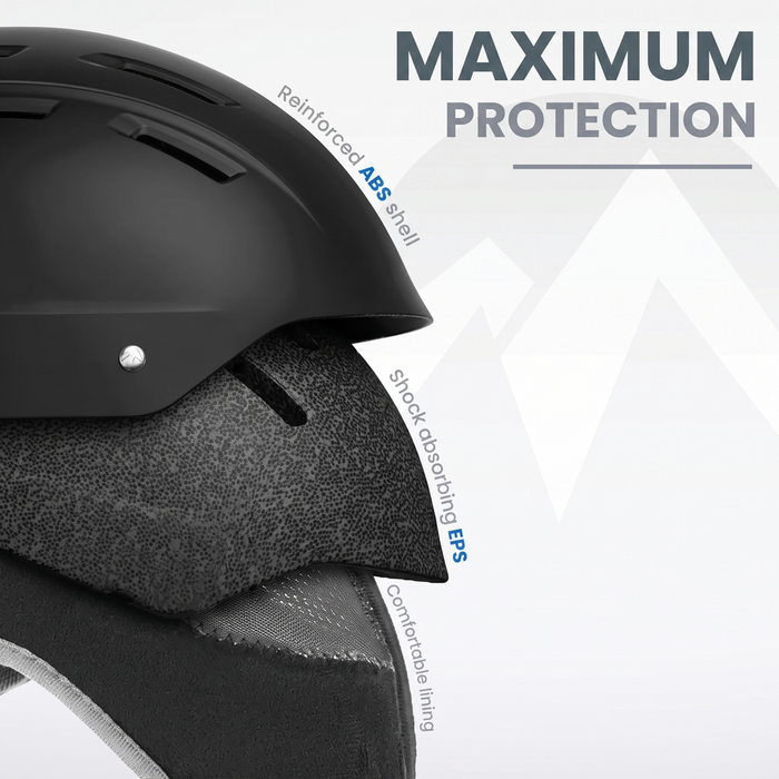 OutdoorMaster Kelvin II Ski Helmet - Snow Sport Helmet Snowboard Helmet for Men Women & Youth White L