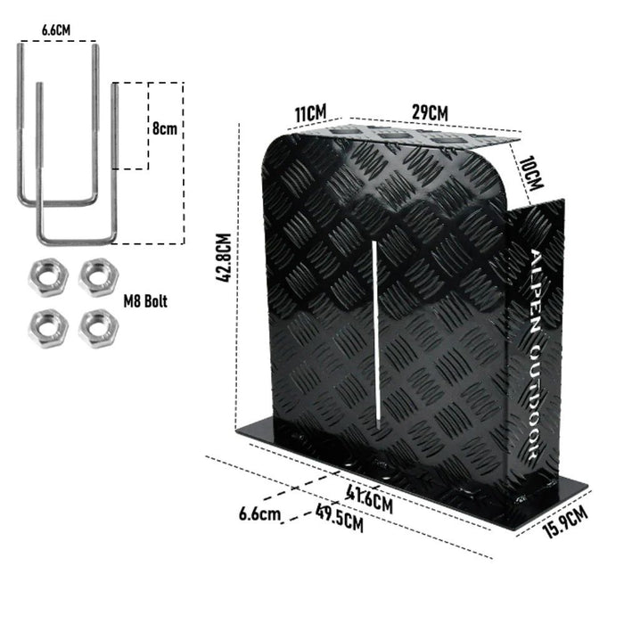 Alpen Outdoor Base 2mm Aluminum Diesel Heater Fuel Tank Cover, Heavy Duty Protective Guard for 10L 15L Tanks, Simple Installation, Double Side,Safe UV & Impact Shield, Ideal for Camping & RV