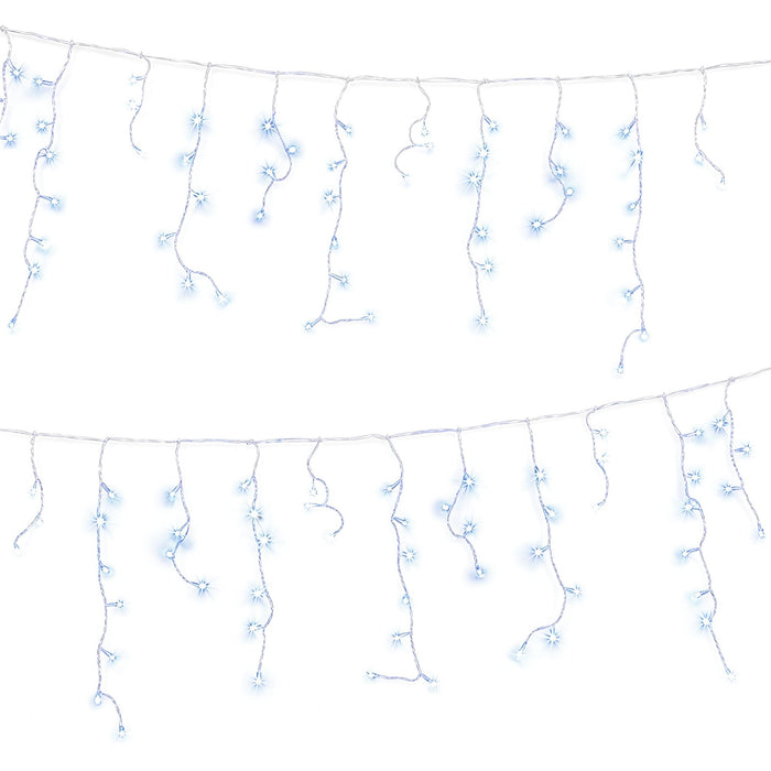 Jingle Jollys 32M Christmas Lights Solar Icicle String Lights 960 LED Cool White
