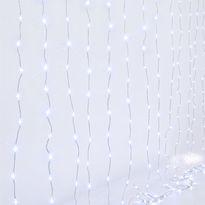 Jingle Jollys 3X3M Christmas Lights Curtain String Light 300 LED Cool White