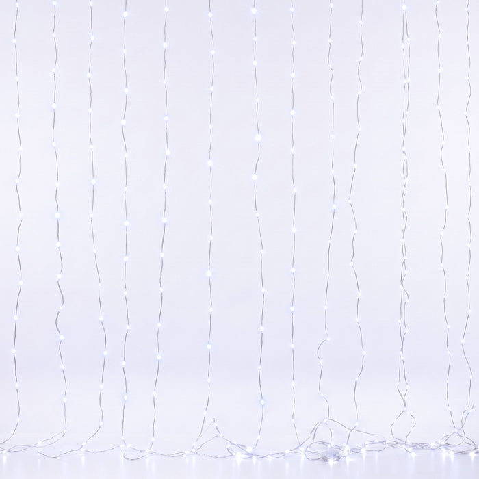 Jingle Jollys 3X3M Christmas Lights Curtain String Light 300 LED Cool White
