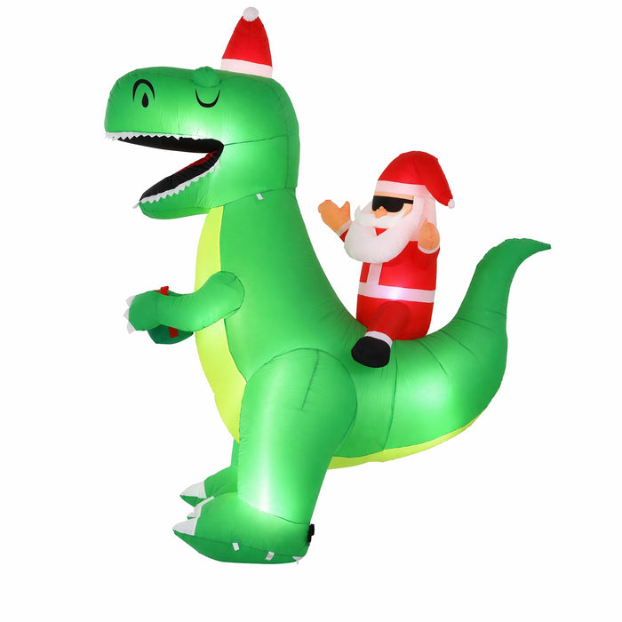 Jingle Jollys Christmas Inflatable Dinosaur 2.5M Illuminated Decorations