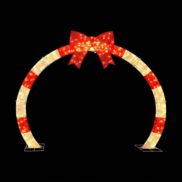 Jingle Jollys 2.5m Christmas Archway Pre-Lit Christmas Arch Warm White LED Outdoor Garden Decoration