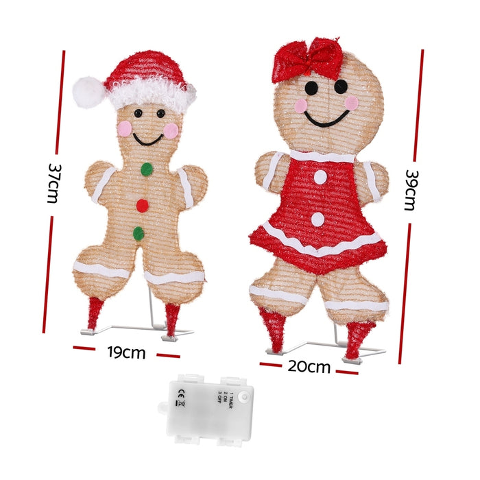 30 LED Christmas Lights Gingerbread Motif Fairy Light Decoration Jingle Jollys