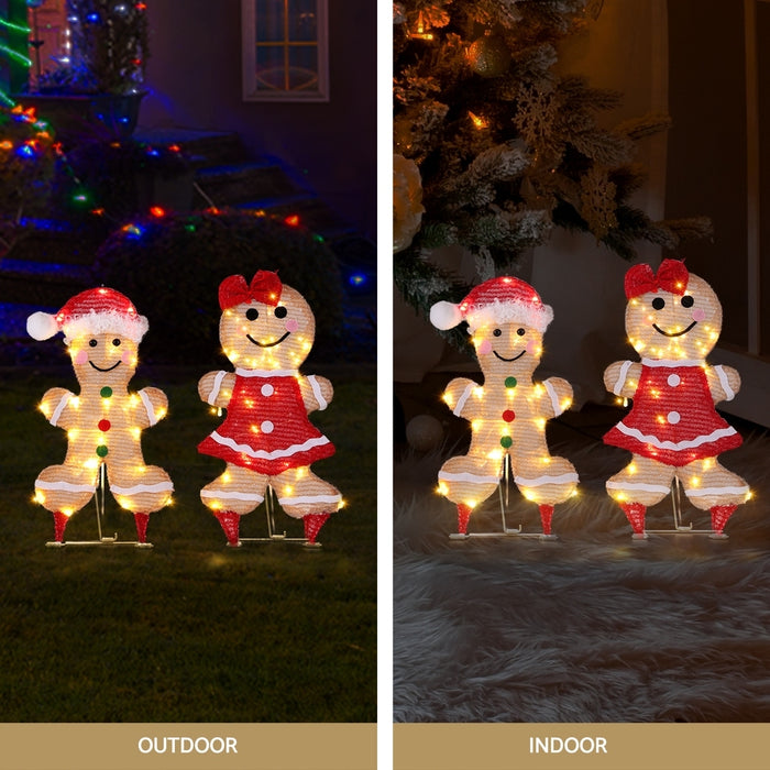 30 LED Christmas Lights Gingerbread Motif Fairy Light Decoration Jingle Jollys