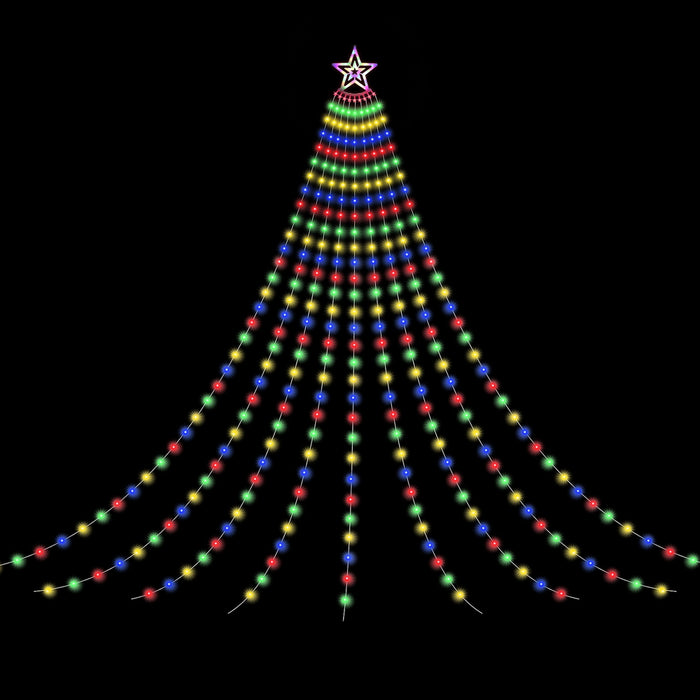 Jingle Jollys 3.8M Christmas Lights Waterfall String Light 340 LED