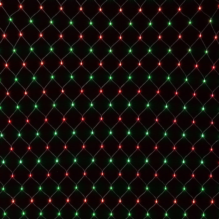 Jingle Jollys Christmas Lights 6x4m Christmas Net Lights 1000LED Red Green Festive Lighting