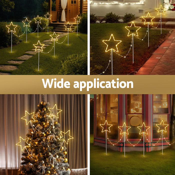 Jingle Jollys 4 PCS Christmas Lights Path Ground Light Garden Decorations 144 LED