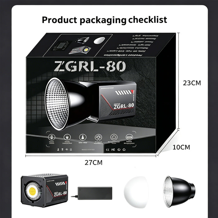 Listing 80W COB LED Lamp High-Power Fill Light Professional Video Photography 1000mAh80W COB LED Lamp High-Power Fill Light Professional Video Photography 1000mAh