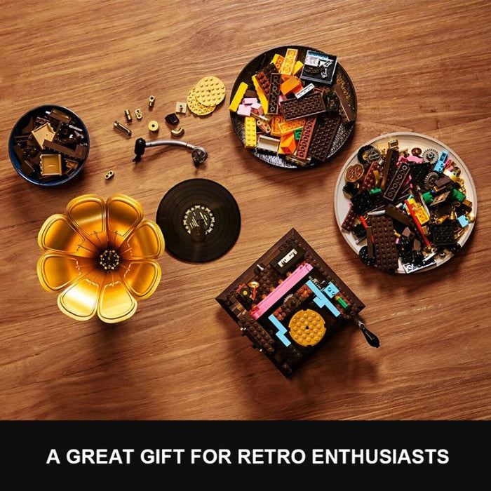 Pantasy Joyside Series Retro Phonograph Toy Assembly Model Kit (646 Piece Kit) 85009