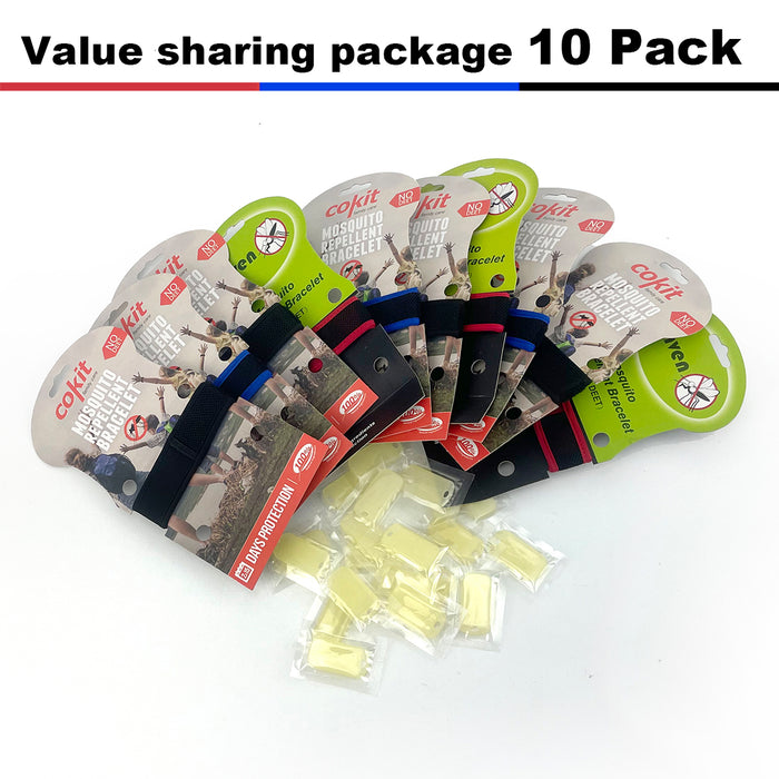 10Pack Advanced -bug stop wrist band mosquito repellent bracelets insects fly AU