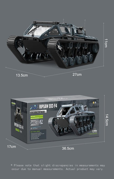 RC Off-Road Tracked Tank Military Ripsaw EV3-F4 Remote Control Drift LED Light