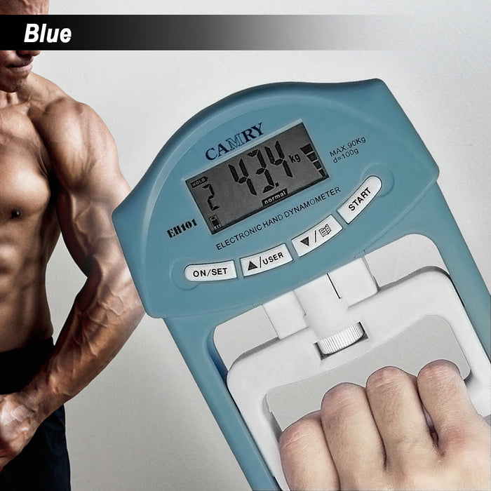 Digital Dynamometer Hand Grip Strength Muscle Tester Electronic Power Grey/Blue