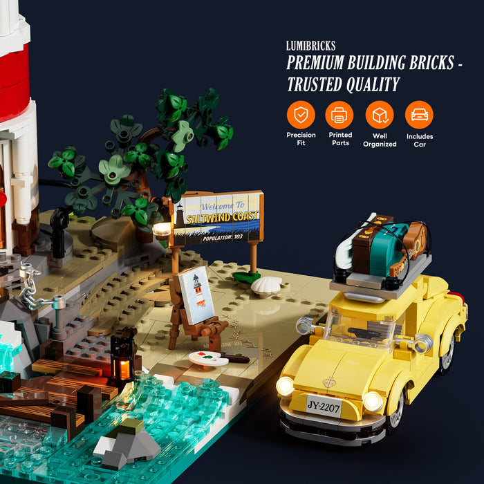 Lumibricks L90Lumibricks 18007 L9113 Sunrise Lighthouse Road Trip 1632Pcs LED Br