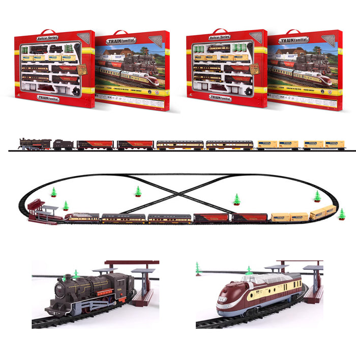 Electric Classic/Modern Toy Train Set Vehicle Rail Track Carriages Kids