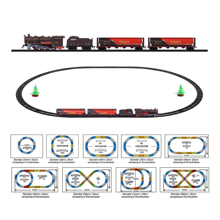 Electric Classic/Modern Toy Train Set Vehicle Rail Track Carriages Kids