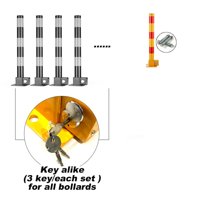 Parkero Red Parking Bollard locker Barrier Key Alike / Independent lock Fold Down Vehicle Trade Me