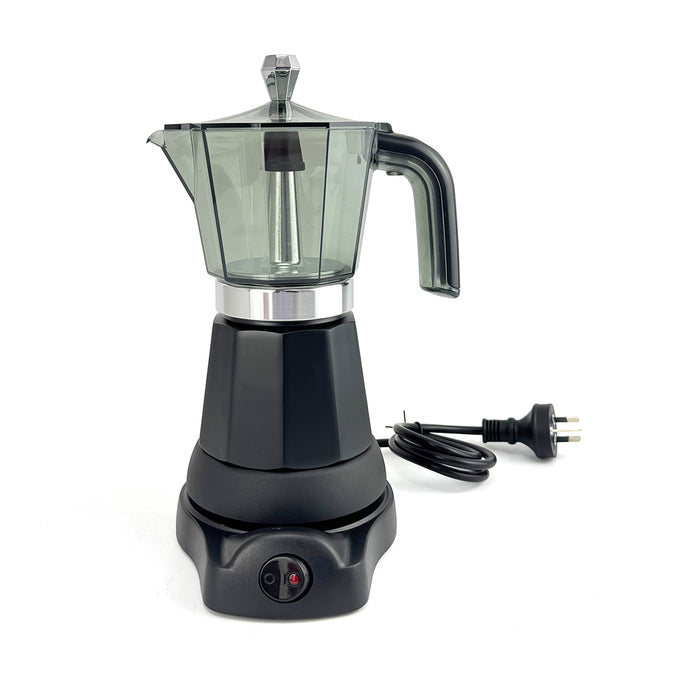 Mornest Electric Moka Coffee Maker Espresso Italian Classic Auto power off for Home 3/6Cups