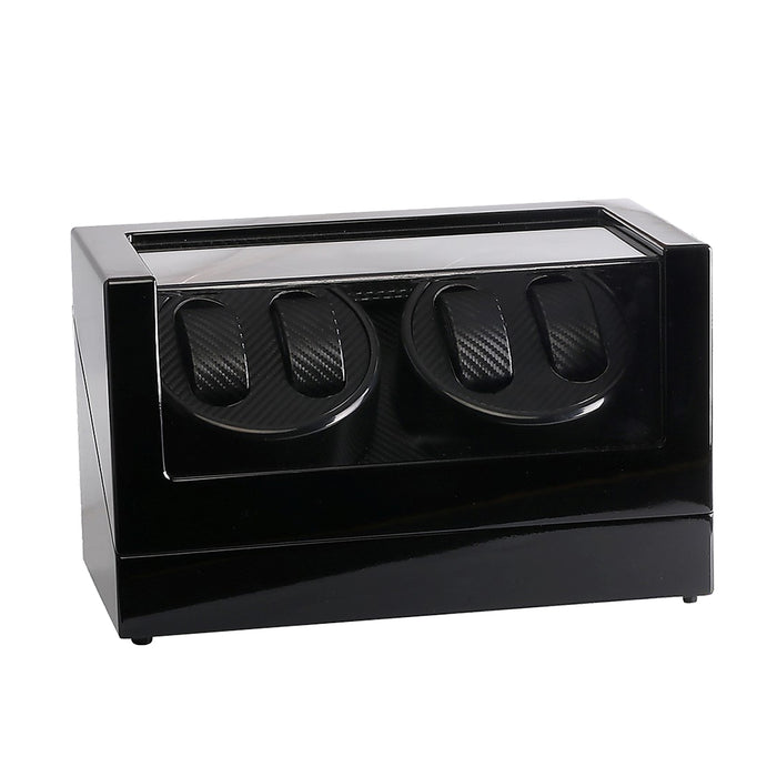Watch Winders Automatic Rotation 4 Grids Wooden Storage Case Display Box