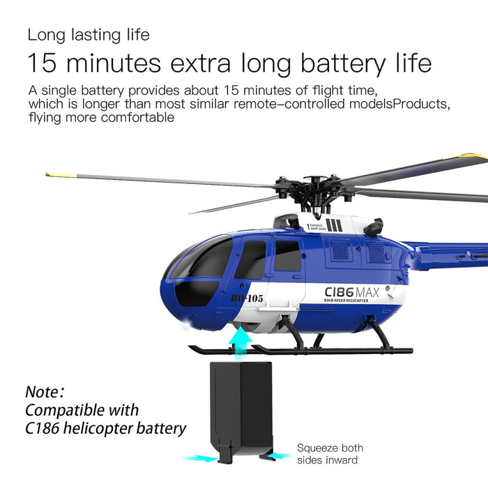 2.4G RC Flybarless Single-rotor Helicopter Optical Flow Localization 6-Axis Gyro