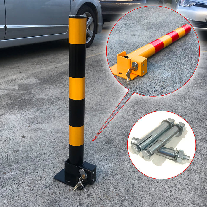 Parkero Black Parking Bollard locker Barrier Key Alike Or Independent Fold Down Vehicle Trade Me