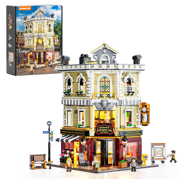 Lumibricks 15003 F9033 Antique Shop Town Life 2847Pcs LED Brick Set
