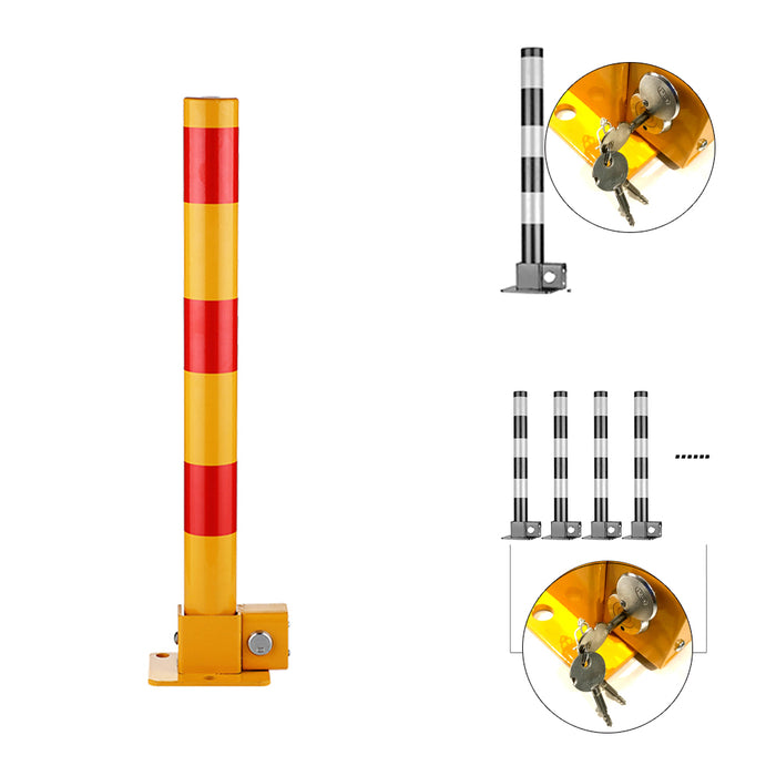 Parkero Red Parking Bollard locker Barrier Key Alike / Independent lock Fold Down Vehicle