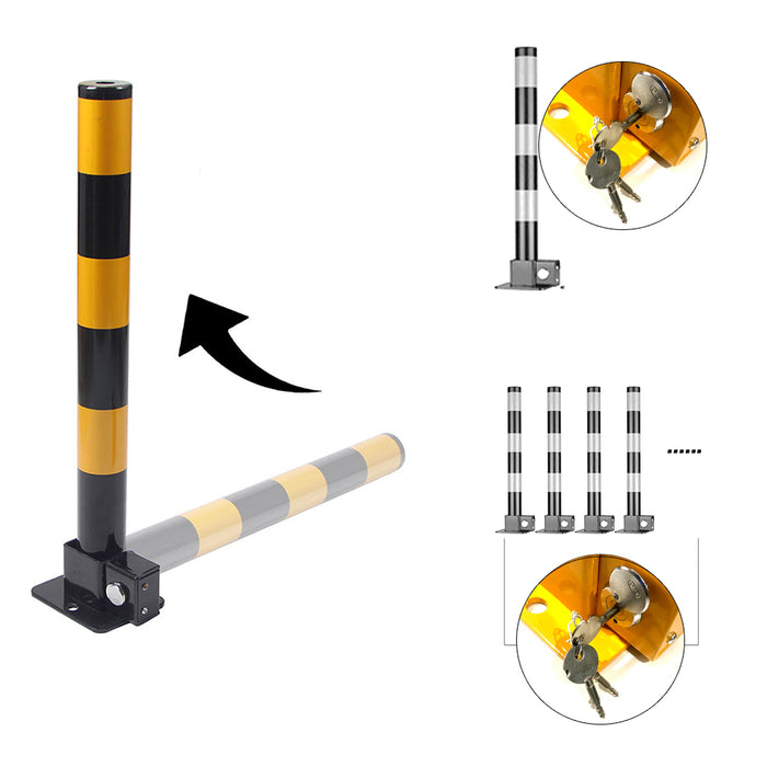 Parkero Black Parking Bollard locker Barrier Key Alike Or Independent Fold Down Vehicle