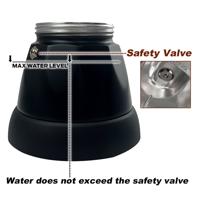 Mornest 2 IN 1 Electric Moka Coffee Maker With Milk Froth 3Cup Classic Italian