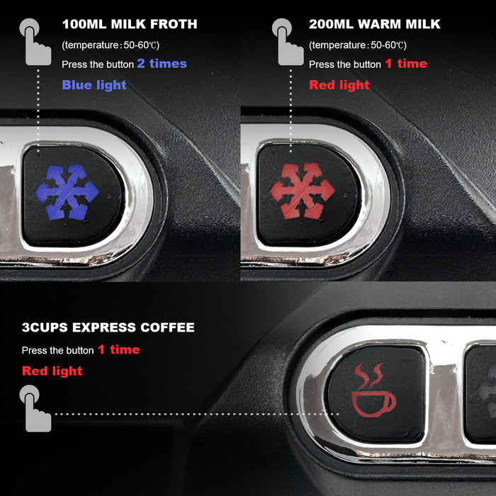 Mornest 2 IN 1 Electric Moka Coffee Maker With Milk Froth 3Cup Classic Italian