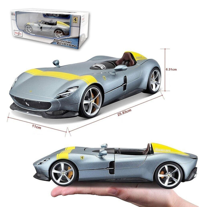 Maisto 1:18 Scale Ferrari Monza Sp1 Metallic Diecast With Plastic Part Car Model