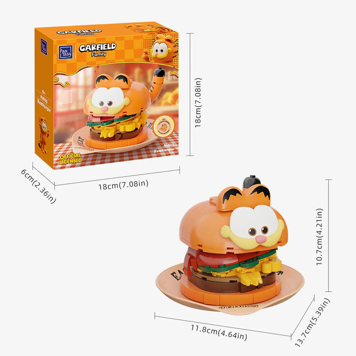 Pantasy Garfield Movie Garfield Hamburger Buildable Brick Block Set 86805 205Pcs