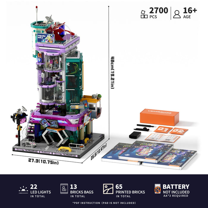 Lumibricks L9118 17007 Cyber Couture Galleria 2701Pcs LED Building Bricks