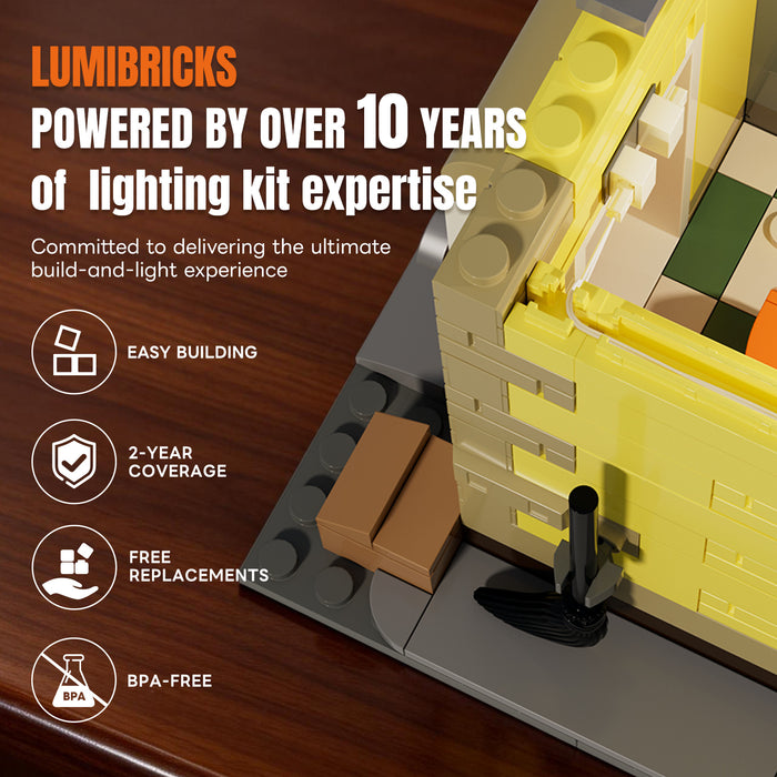 Lumibricks Barbershop 19012 Street Fusion Series 2557PCS LED Building Blocks