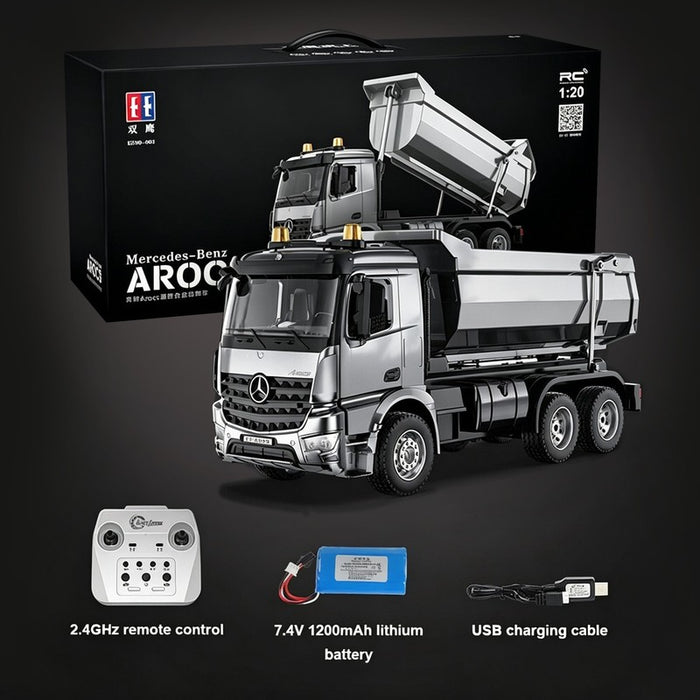 DoubleE E590 003 1/20 RC Dump Truck RTR 6X6 Electric RC Tipper Sounds Lights