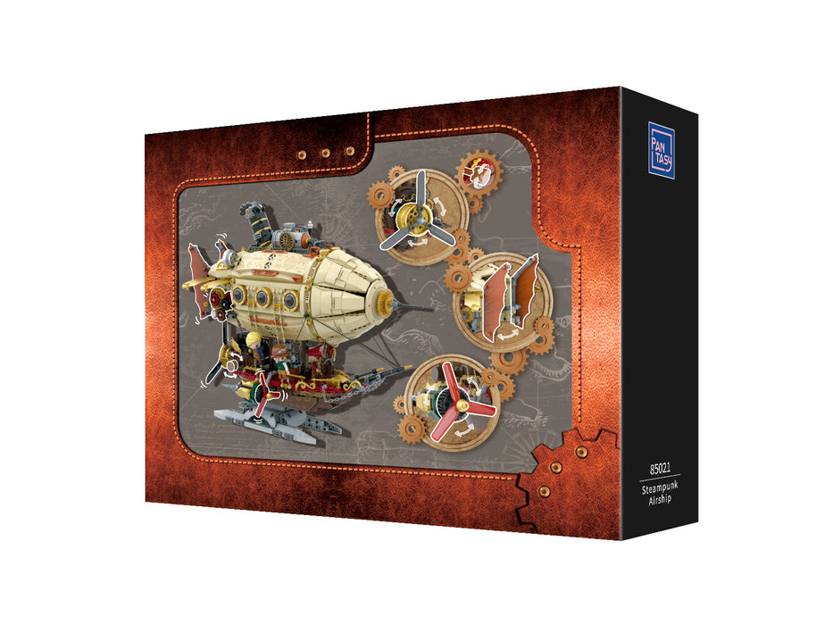 Pantasy Steampunk Zeppelin Airship Building Block Construction Set DIY Model