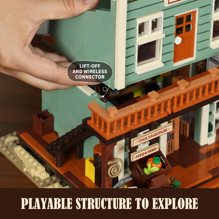 Lumibricks Old West General Store 14007 F9057 1895PCS LED Building Blocks