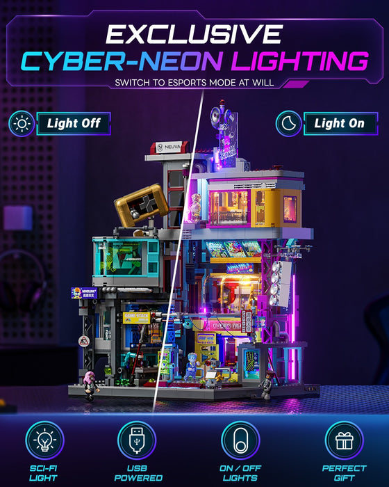 Lumibricks L9095 / 17005 Cyberpunk Neon City 2580Pcs Building Bricks LED