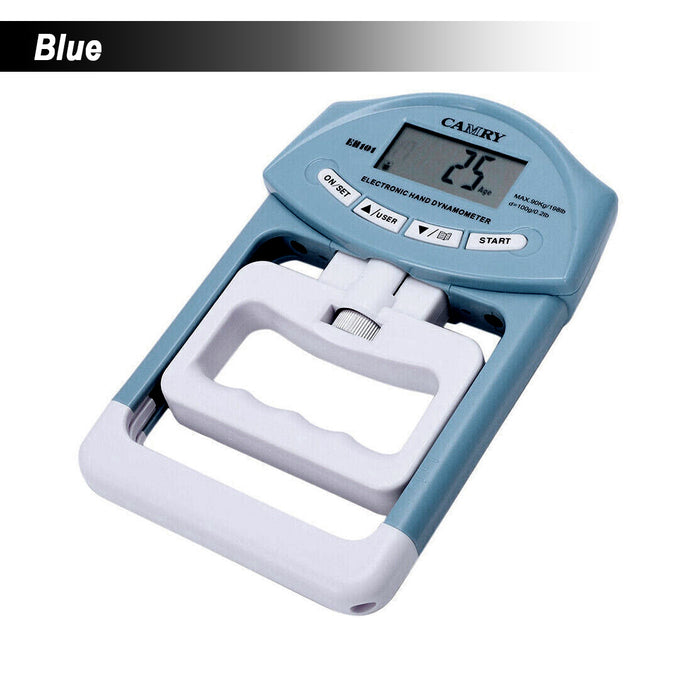 Digital Dynamometer Hand Grip Strength Muscle Tester Electronic Power Grey/Blue