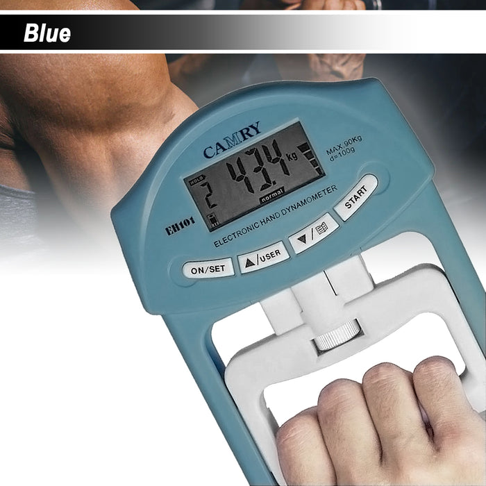 CAMRY Digital Dynamometer Hand Grip Strength Muscle Tester Electronic Power Measure Blue