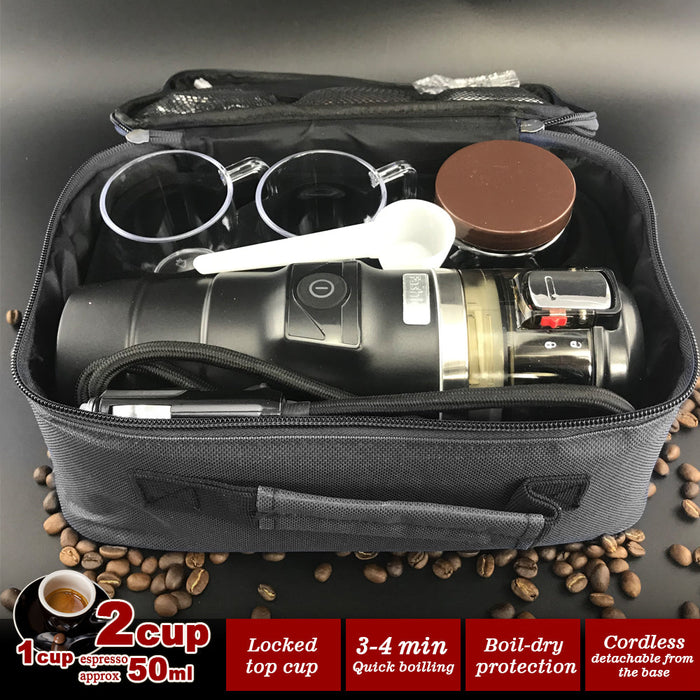 Mornest 12V Car Espresso Moka Coffee Maker Set Espresso In Car Coffee Machine With 2Cups Trade Me