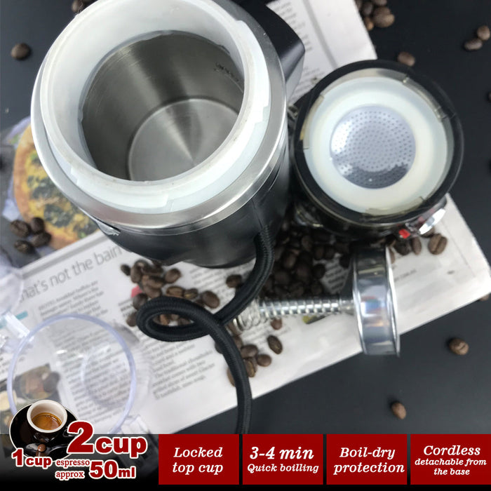 Mornest 12V Car Espresso Moka Coffee Maker Set Espresso In Car Coffee Machine With 2Cups Trade Me