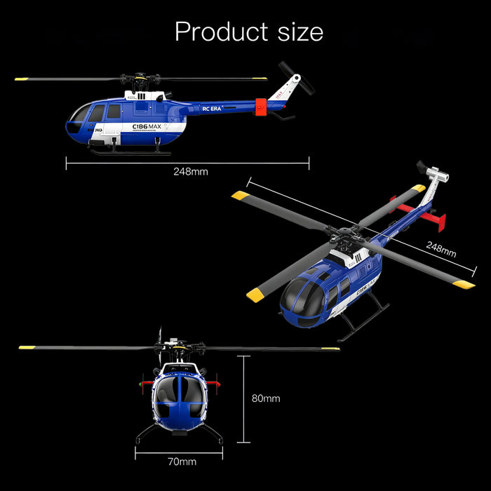 2.4G RC Flybarless Single-rotor Helicopter Optical Flow Localization 6-Axis Gyro