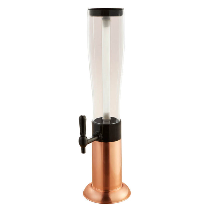 Refinery Beer Tower 2.6L With Tap Ice Drink Dispenser Beverage Bar Tube Copper NEW MODEL