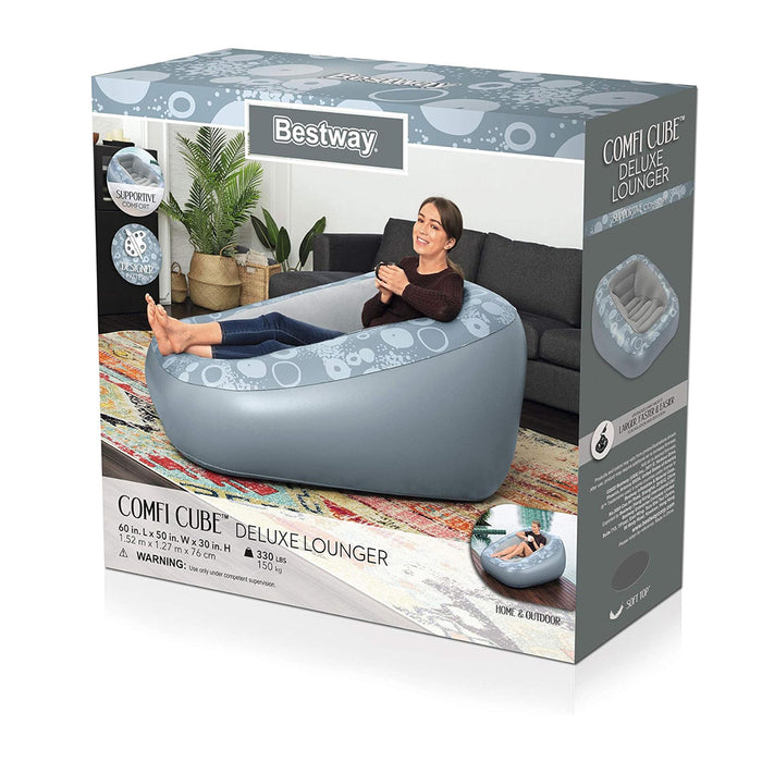 Bestway Comfi Cube Deluxe Inflatable Lounge Chair Touch Of Sophistication