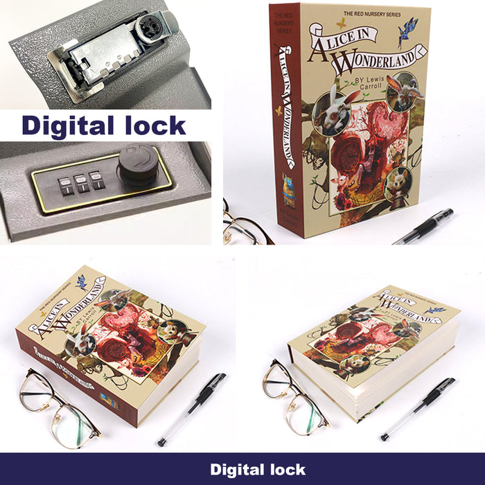 Cash Money box Locker Security Book real paper With Digital Lock Secret