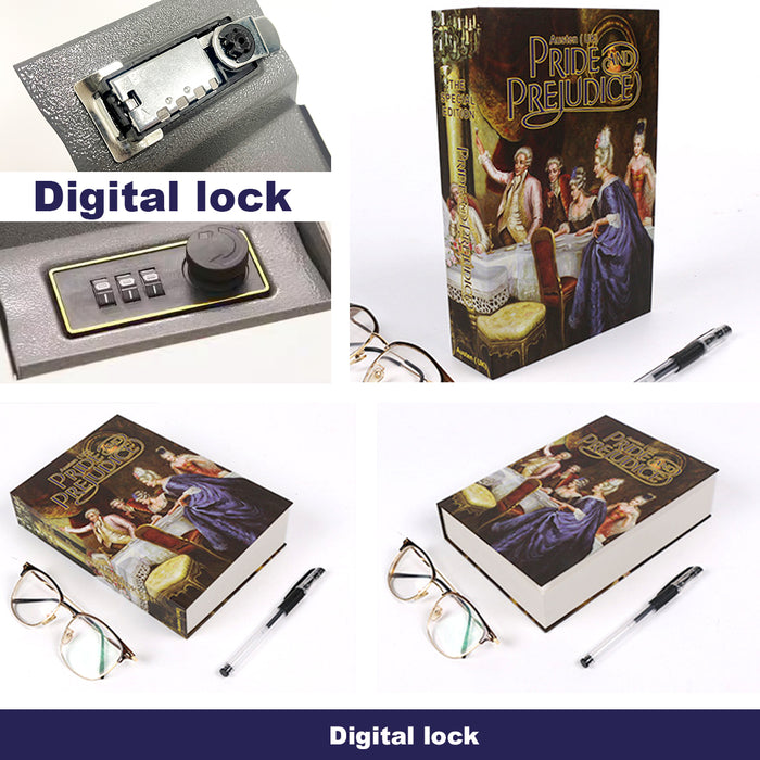 Cash Money box Locker Security Book real paper With Digital Lock Secret