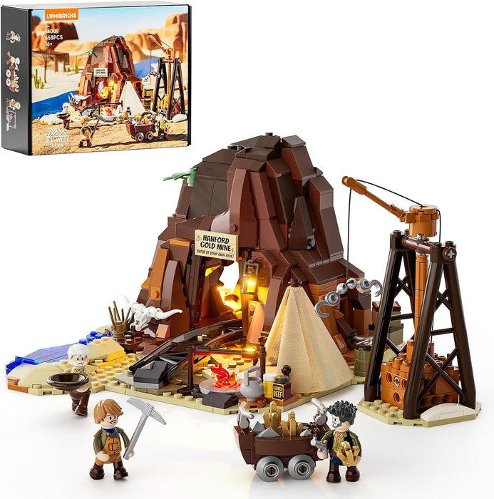 Lumibricks Old West Gold Mine 14009 F9077 658PCS LED Building Blocks AU STOCK