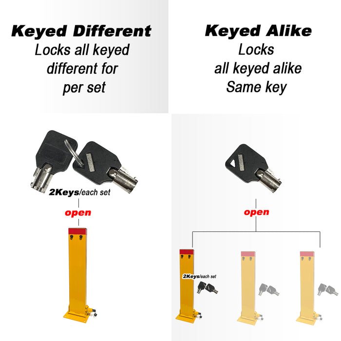 Parkero 2Key Teyp Bollard Rectangle Fold Down Car Parking Lock 80cm Safety Barrier 2Key Trade Me